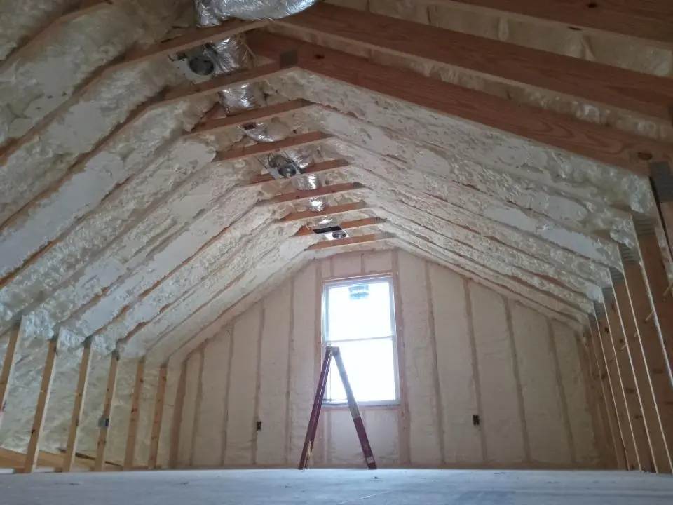 Spray foam roofing application for Crawl Space Insulation project in Trumbull